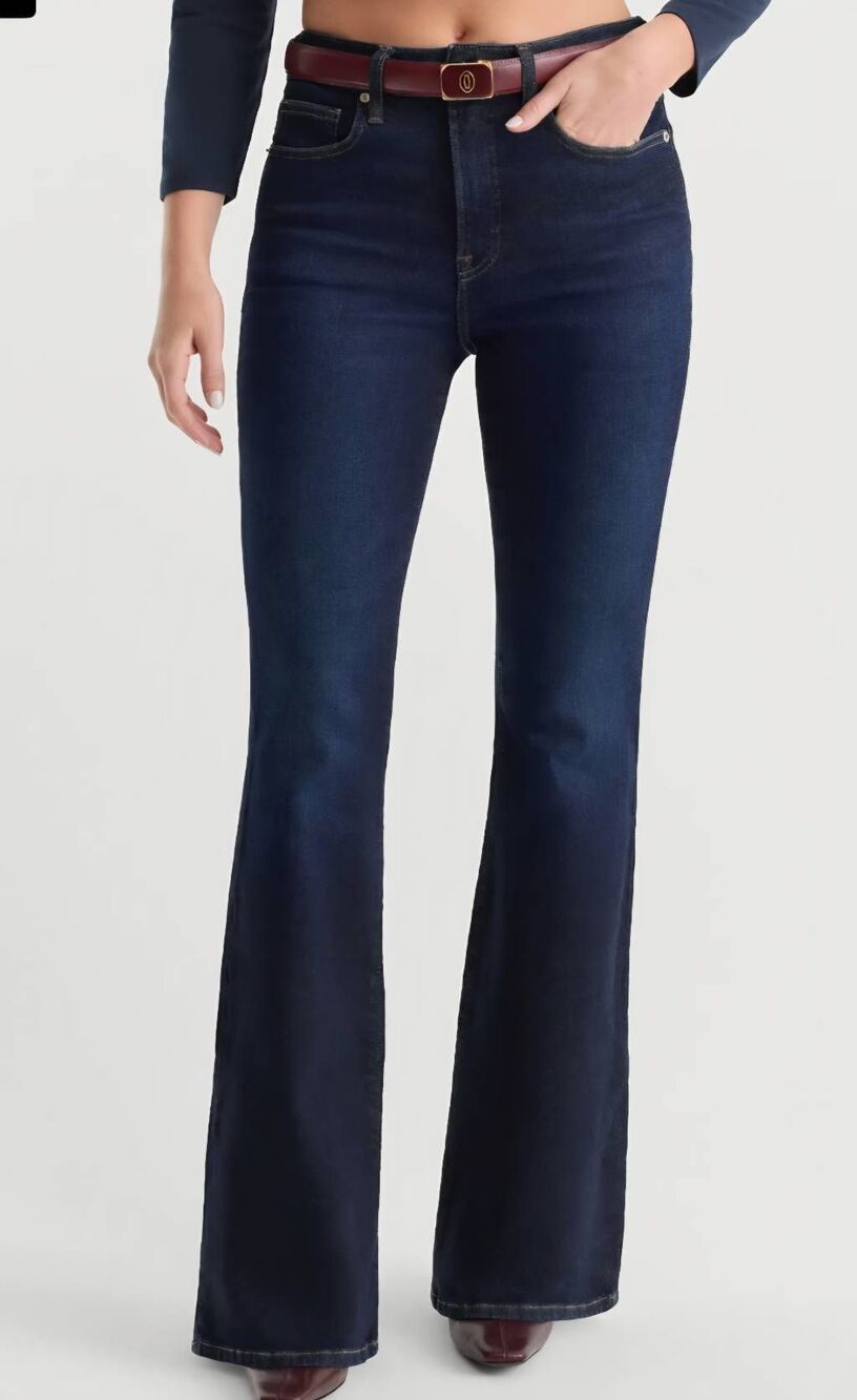 GOOD AMERICAN always fit Good Legs High Waist Flare Jeans sz 6-12